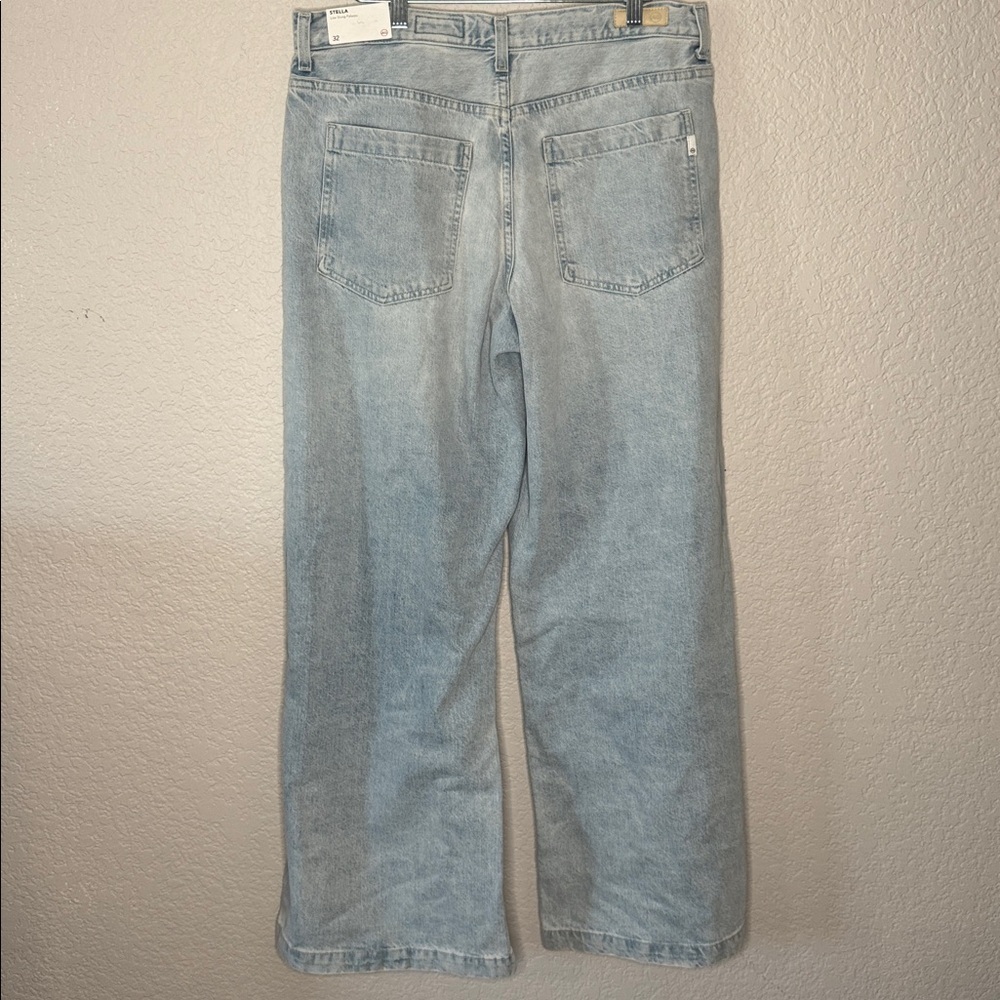 NWT AG Stella Low Slung Palazzo Jeans Light Wash Wide Leg 32 - Picture 6 of 8